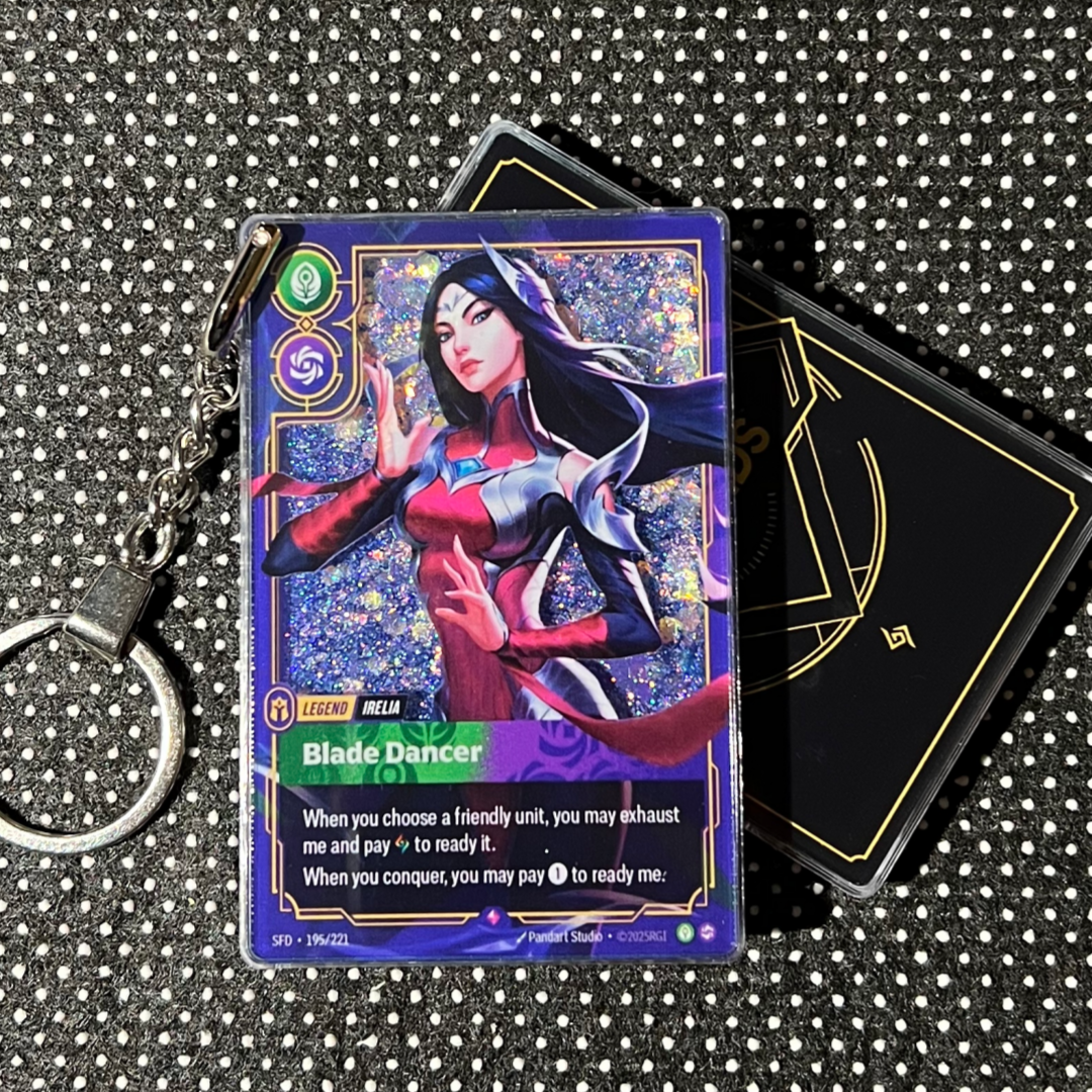 Blade Dancer Riftbound Card Quicksand Keychain