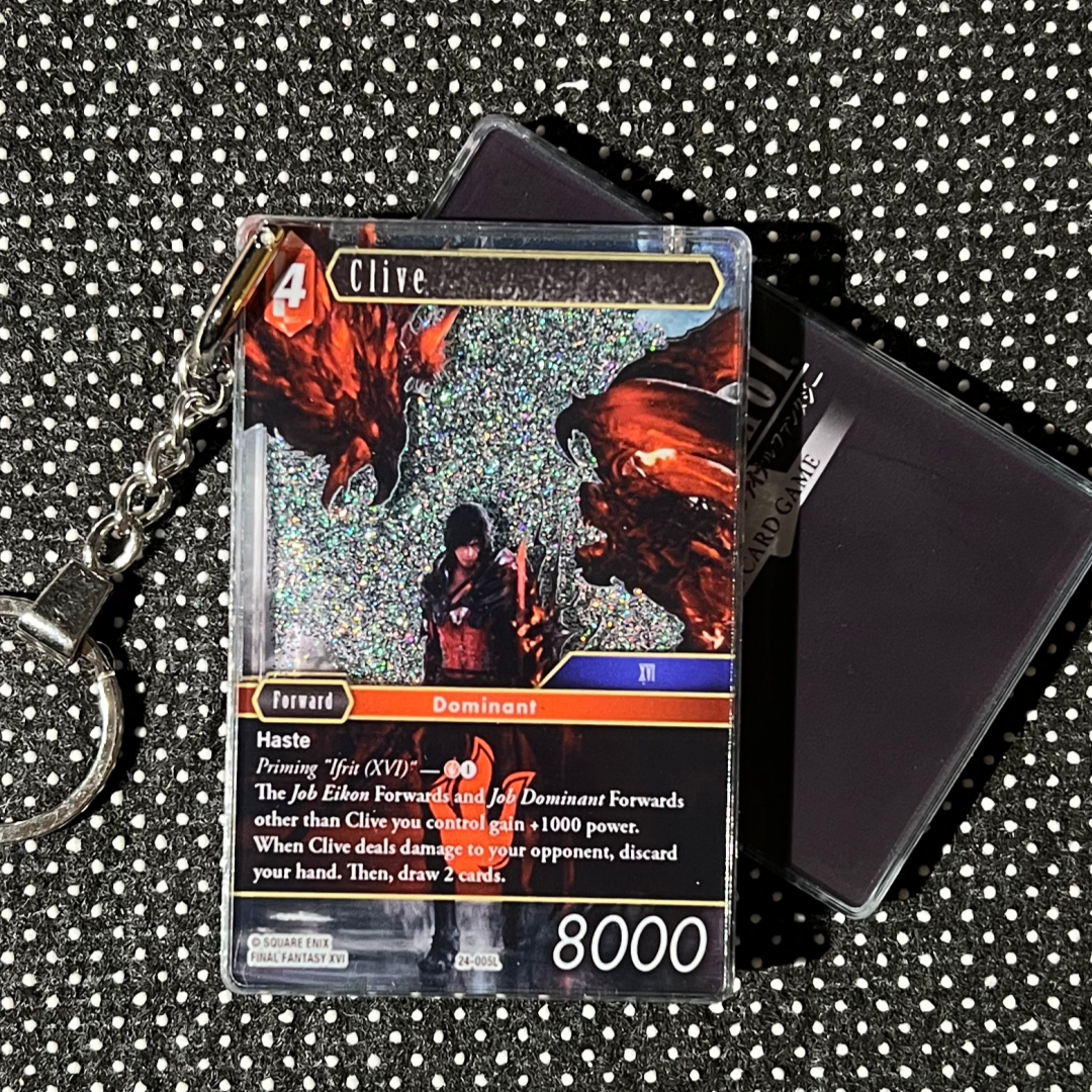 Clive (24-005L) Final Fantasy Card Quicksand Keychain