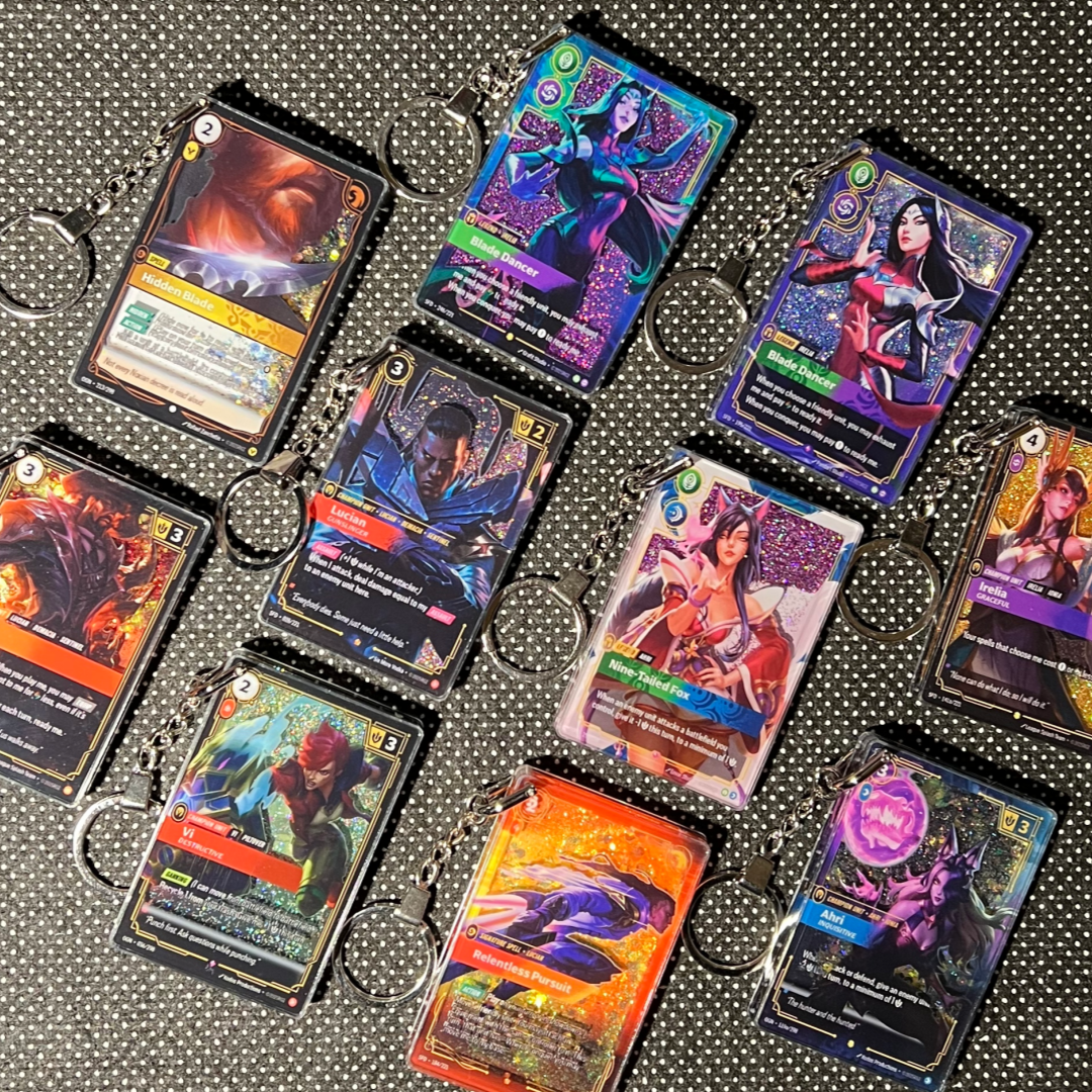 Ahri INQUISITIVE Riftbound Card Quicksand Keychain