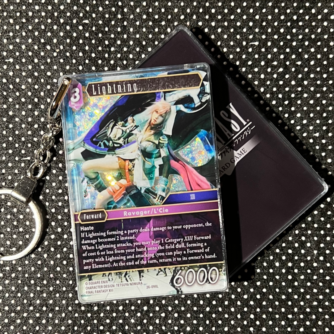 Lightning (26-098L) Final Fantasy Card Quicksand Keychain
