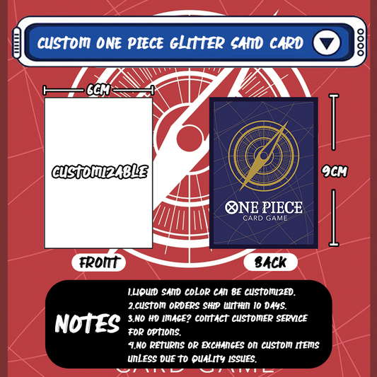 CUSTOM ONE PIECE Card Quicksand Keychain