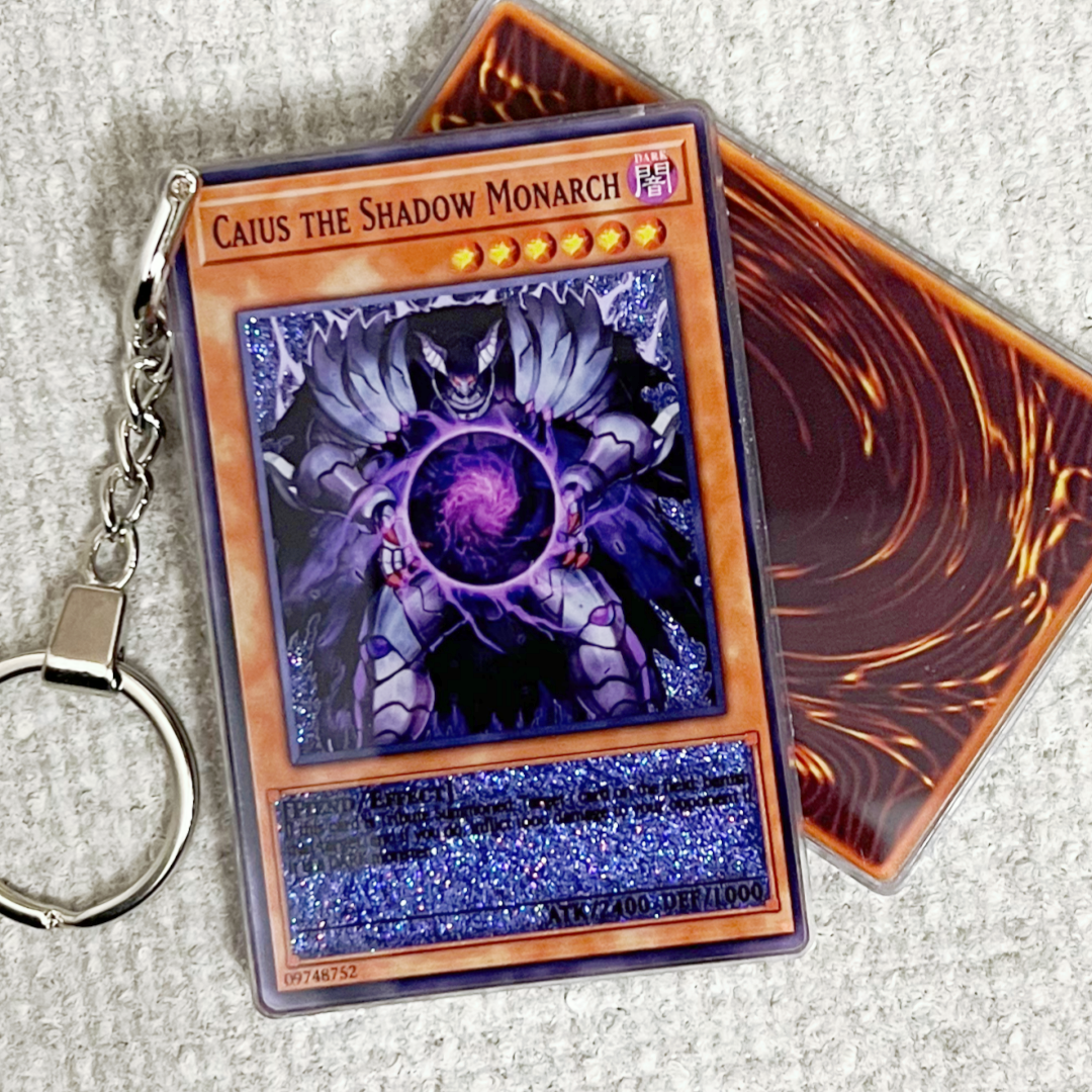 CAIUS THE SHADOW MONARCH Card Quicksand Keychain