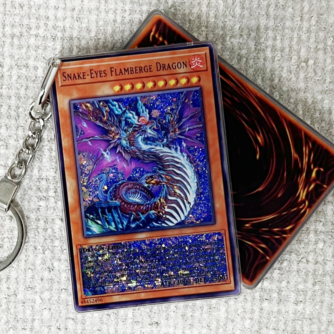 SNAKE-EYES FLAMBERGE DRAGON Card Quicksand Keychain