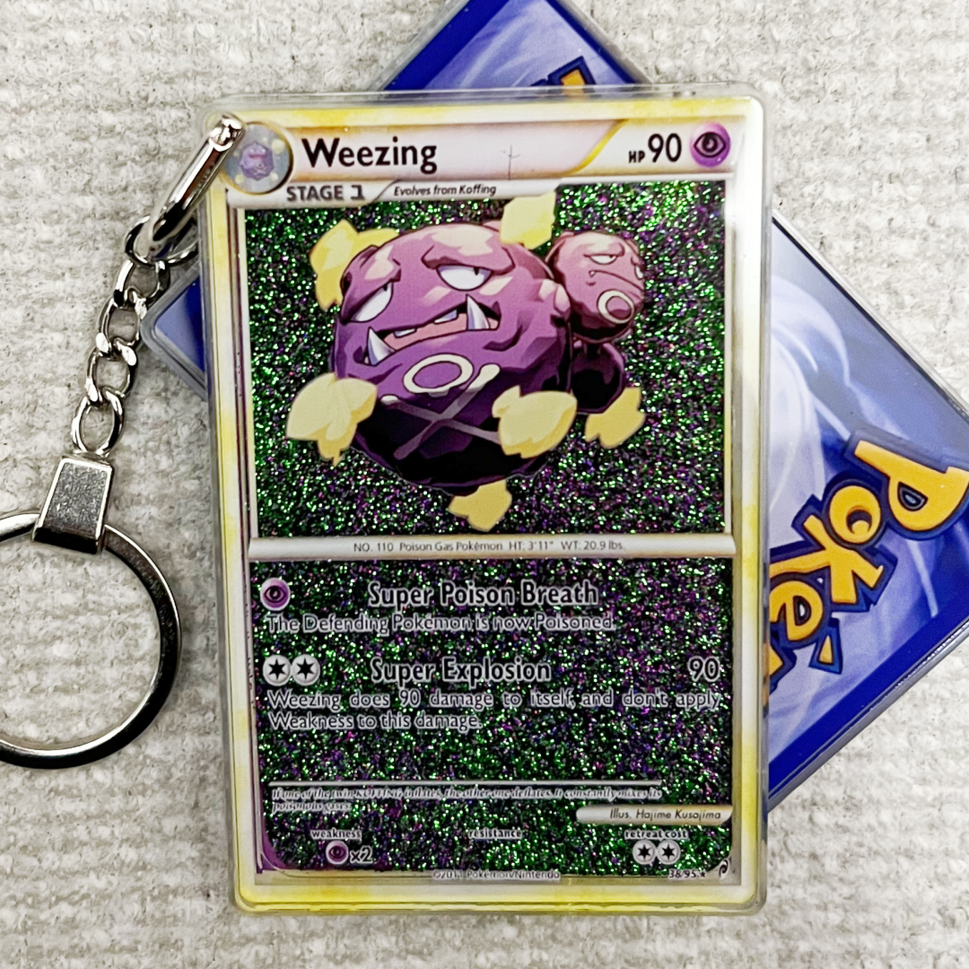 Weezing Card Quicksand Keychain