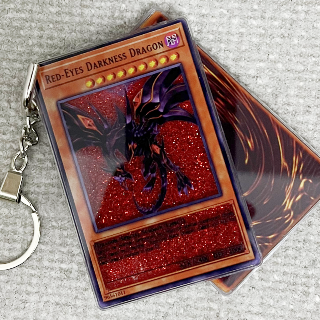 RED-EYES DARKNESS DRAGON Card Quicksand Keychain