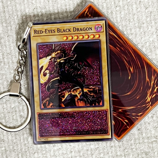 RED-EYES BLACK DRAGON Card Quicksand Keychain