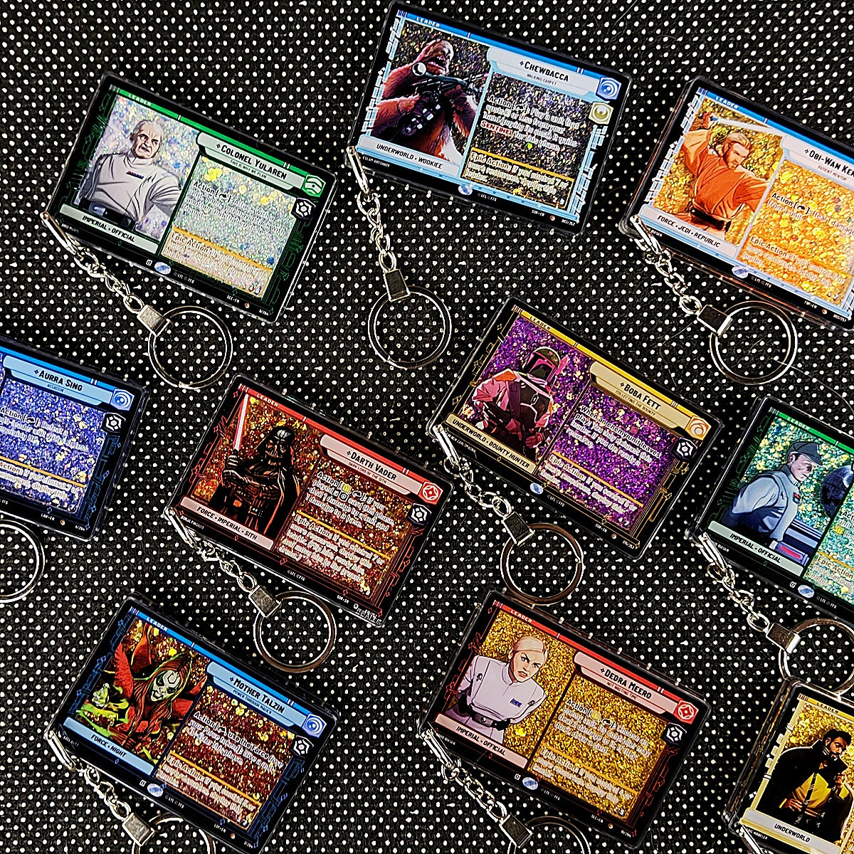CUSTOM Star Wars Card Quicksand Keychain