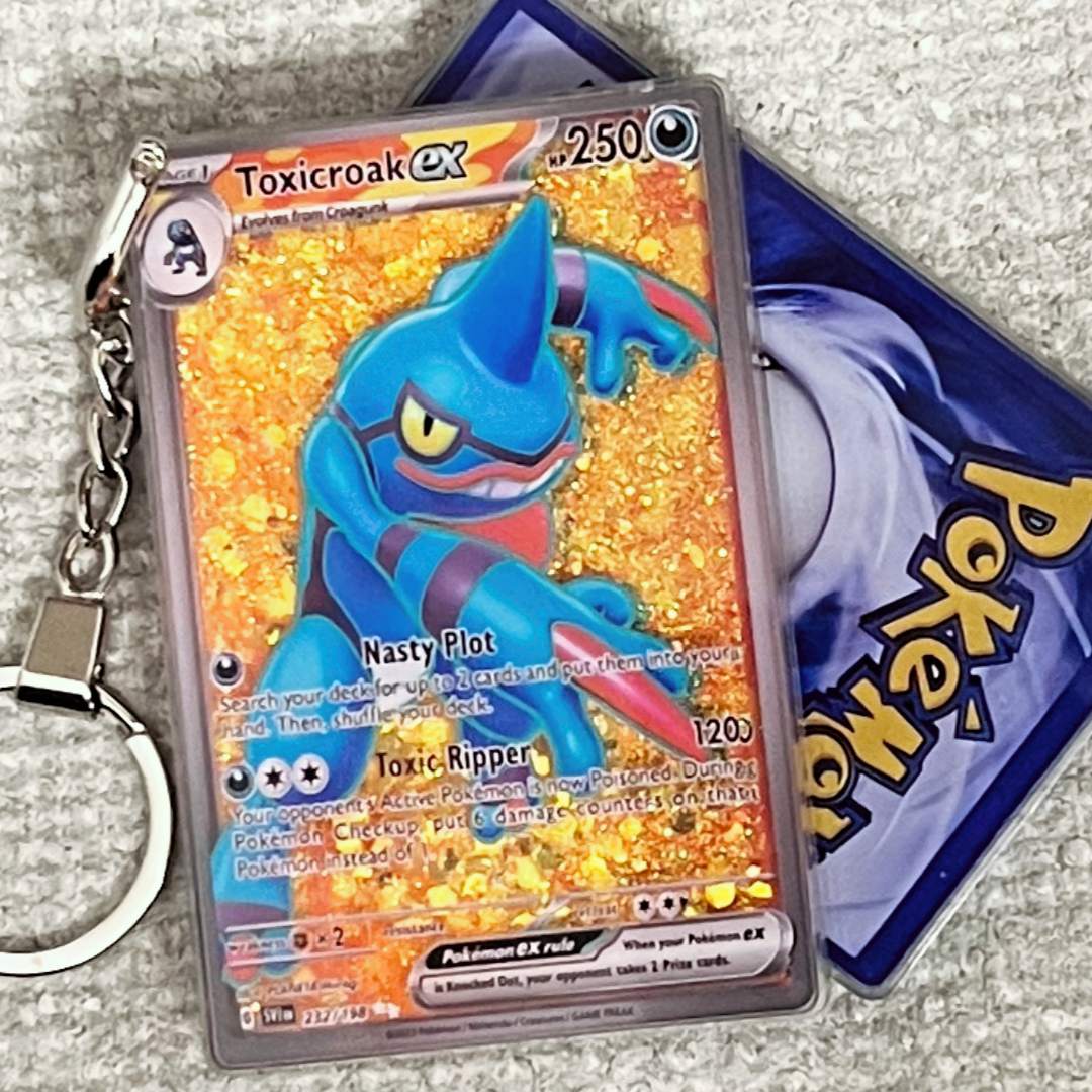 Toxicroak EX Card Quicksand Keychain