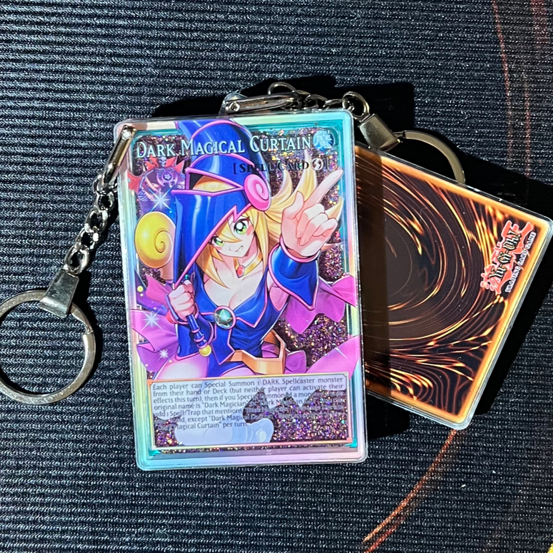 Yugioh Dark Magical Curtain Overframe Card Quicksand Keychain