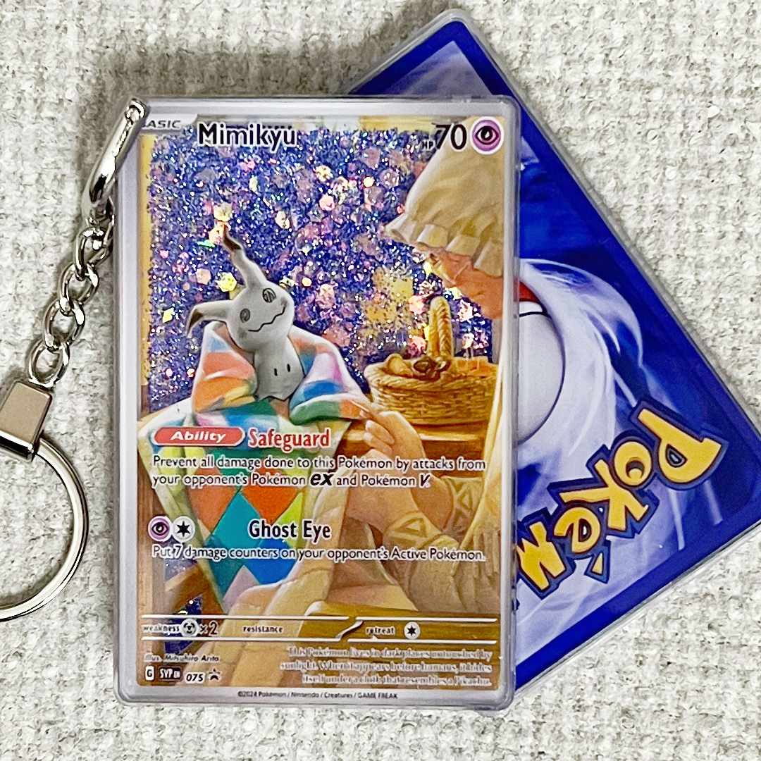 Mimikyu Card Quicksand Keychain