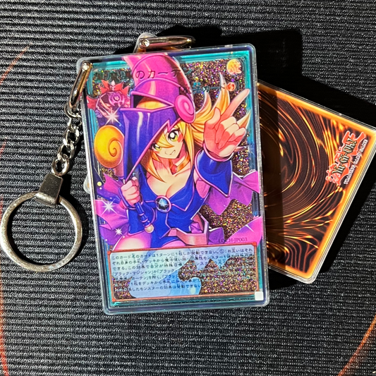 Yugioh Dark Magical Curtain Overframe LOCH-JP003 Card Quicksand Keychain