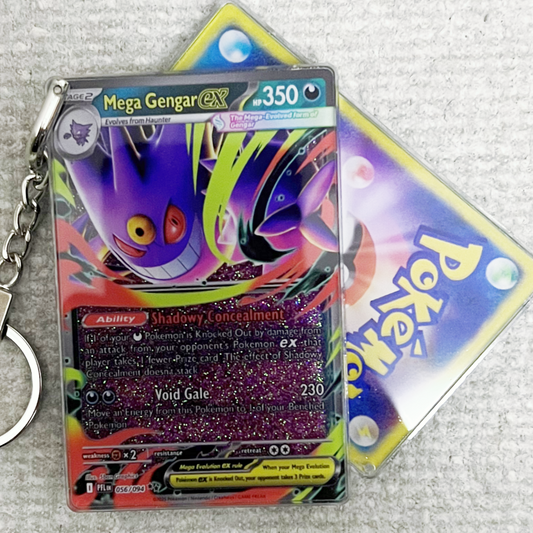 Mega Gengar EX Card Quicksand Keychain